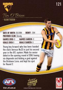 2014 Select AFL Honours Series 1 #121 Tim O'Brien Back
